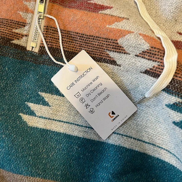 COWOKA Women's Aztec Print Pullover Hoodie Sweatshirt LG - Picture 5 of 7